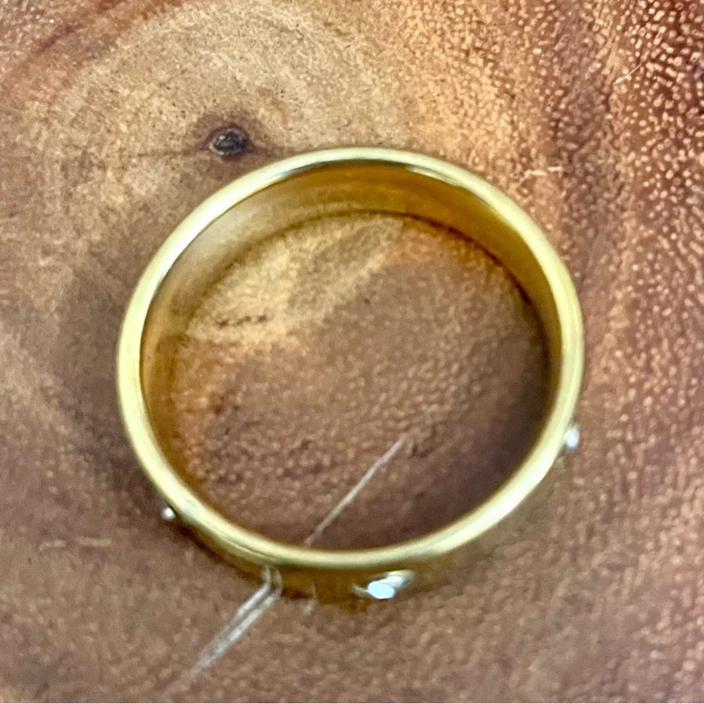 Unisex Love Ring Designer Inspired Band 18K Gold Filled